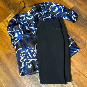 Two piece outfit including Tahari pants and Studio 1940 top